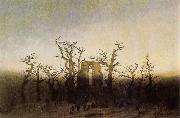 Caspar David Friedrich Abbey under Oak Trees oil painting